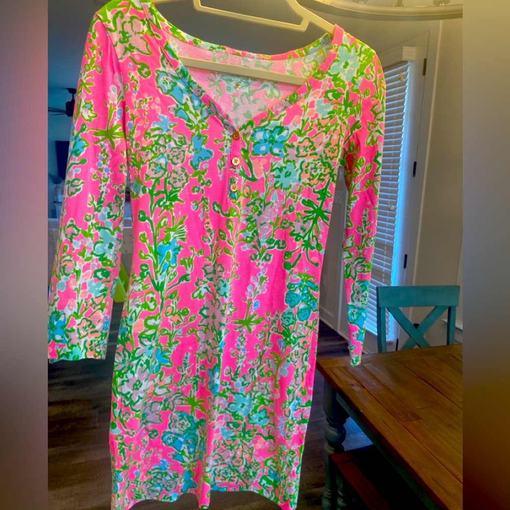 Lilly Pulitzer Long Sleeve cotton dress XS